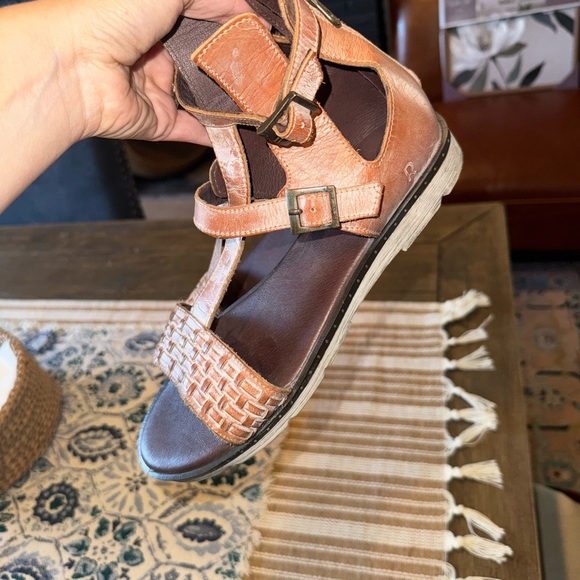 ROAN Brown Leather Gladiator Strappy Sandals with Buckle Size 8 - Picture 8 of 8